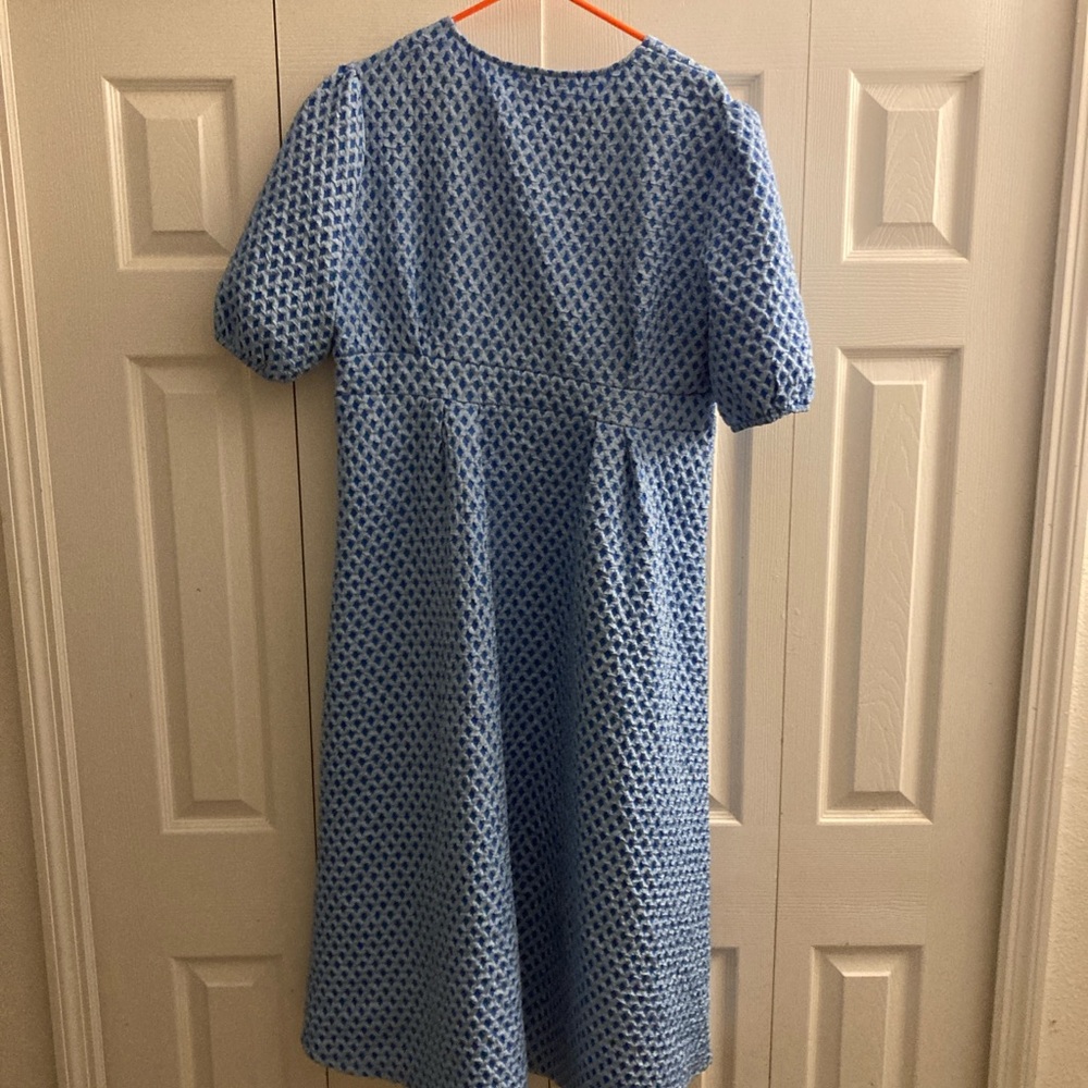 Blue and White Patterned Dress